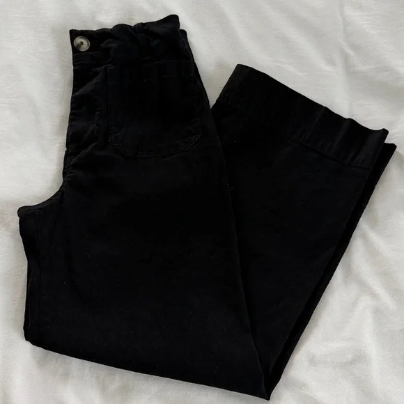 Maeve The Collette High Rise Cropped Wide Leg Pant Black 26 Anthropologie - Picture 6 of 16